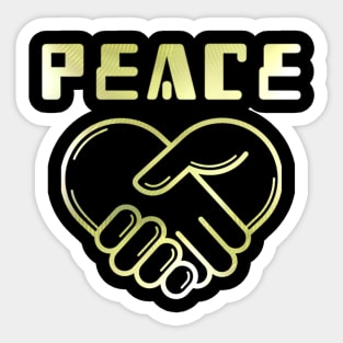 Peace Gold Symbol Sticker